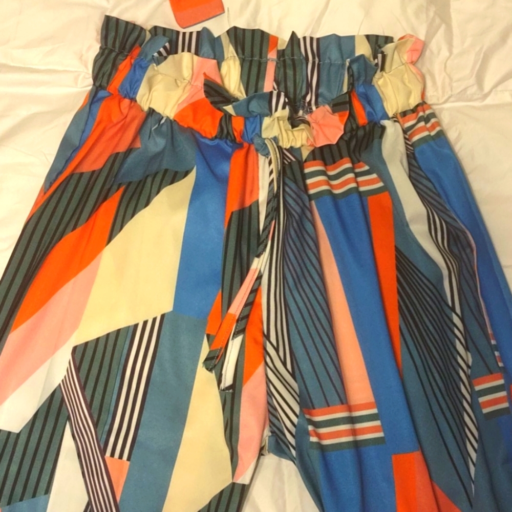 Multi Color Two piece Pant Set - Picture 3 of 4